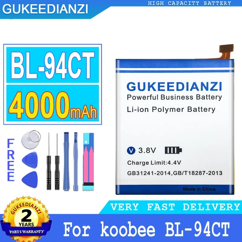 

GUKEEDIANZI for Koobee, Big Power Battery, BL-94CT, BL94CT, BL-97CT, BL97CT, BL-93CT, BL93CT, K300, K400, 3600mAh, 4000mAh