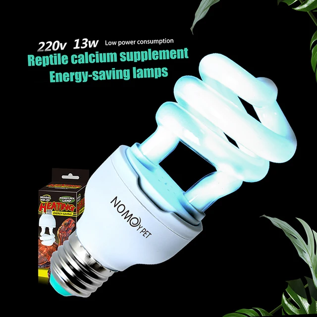 Heat Lamp for Reptiles, 13/26W UV Rays, 5.0 10.0 UVB, Essential for Turtle, Lizard, Snake Heating 2