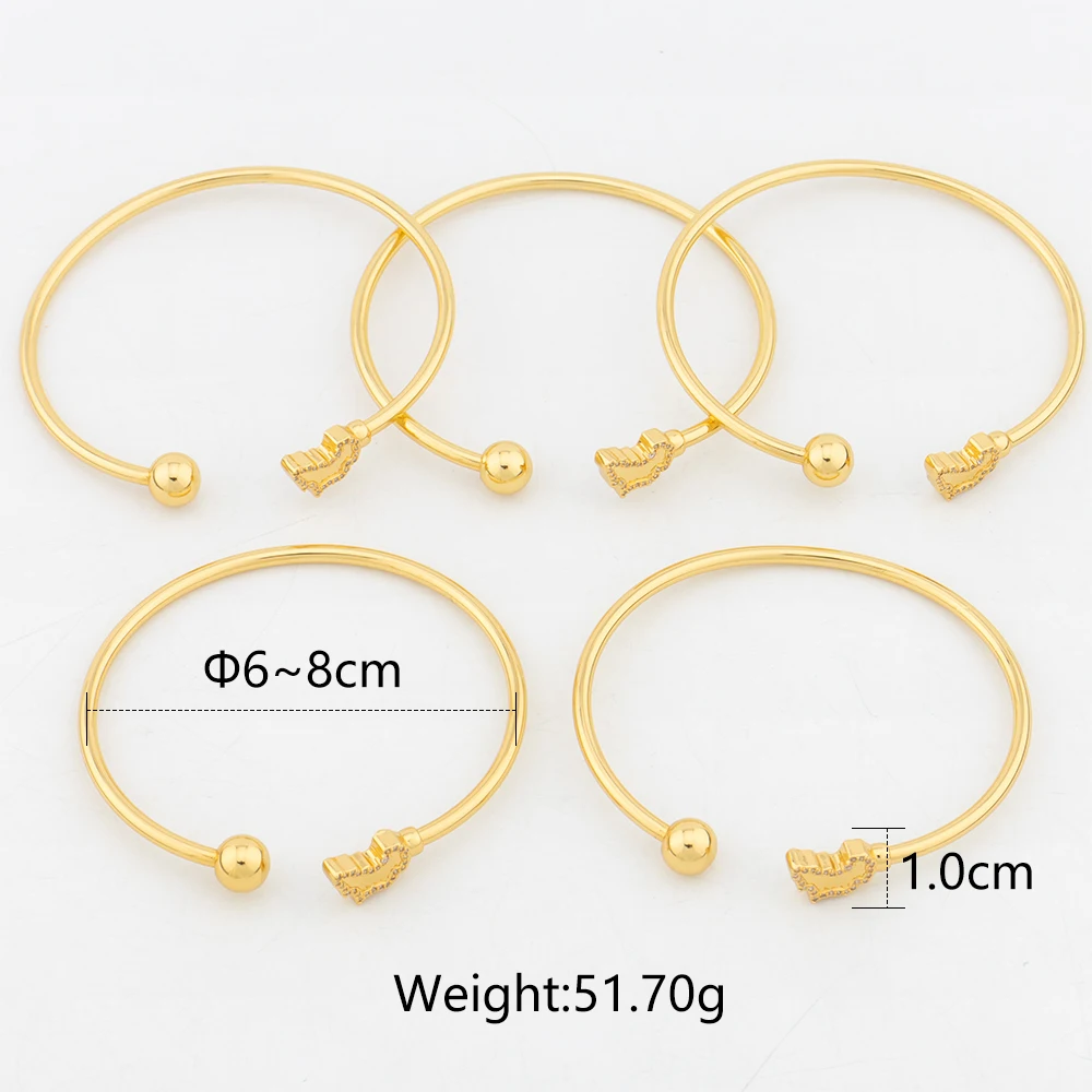 New Cuff Bracelet For Women Party Dubai Shell Shape Bangles 18K Gold Color Map of Africa Jewelry Accessories Anniversary Gifts