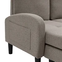 Г-образный угловой диван с шезлонгом 3-местный диван, 166 х 118 х 77 см, дышащее хлопковое белье для гостиной, квартир и — изображение 3