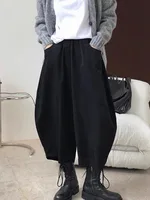 Pantalon sarouel décontracté en coton pour femme, taille haute, rétro, ample, bouffant, surdimensionné, Baggy, survêtement, automne 2023 6