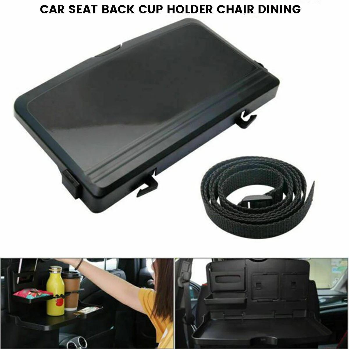 Folding Universal Car Seat Back Bracket for Food Tray Drink Holder