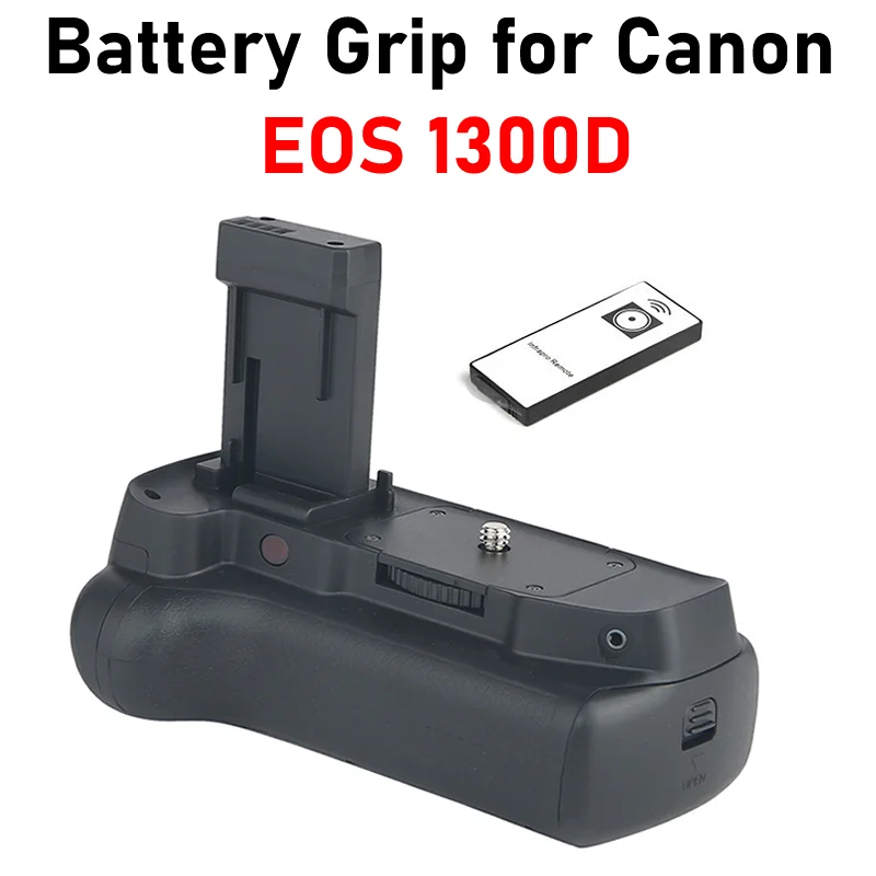 1300D Vertical Battery Grip with Infrared Remote Control for Canon 1300D 1200D 1100D Camera Battery Handle Grip Camera Remote Control
