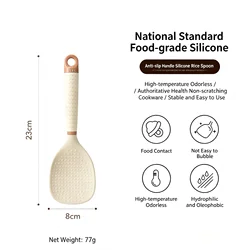 Premium Non - Stick Silicone Kitchen Utensil Set - Heat Resistant Cooking Tools with Spatula, Turner, and Ladle (A Rice spoon)