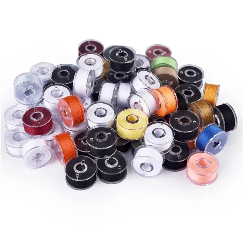 FLRHSJX-bobinas de hilo de coser Multicolor, carretes de plástico