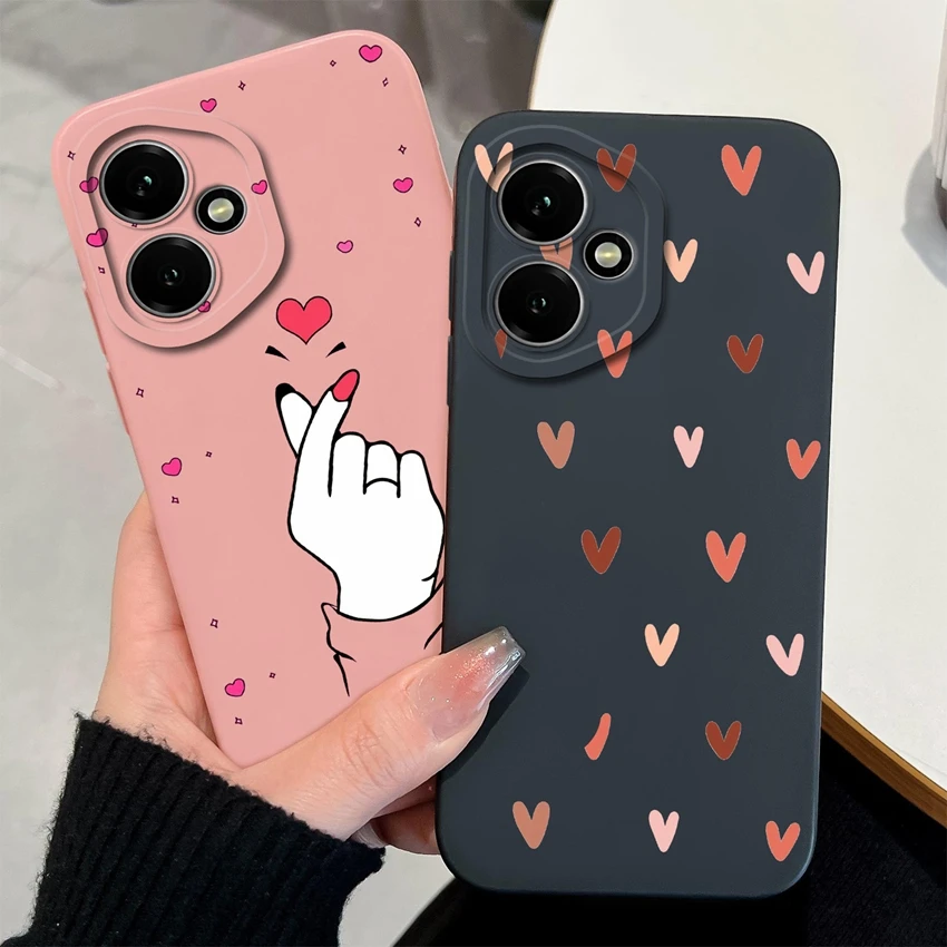 Fashionable Cool Girl Pattern Shockproof Phone Case with Smooth Liquid Silicone and Screen Protector