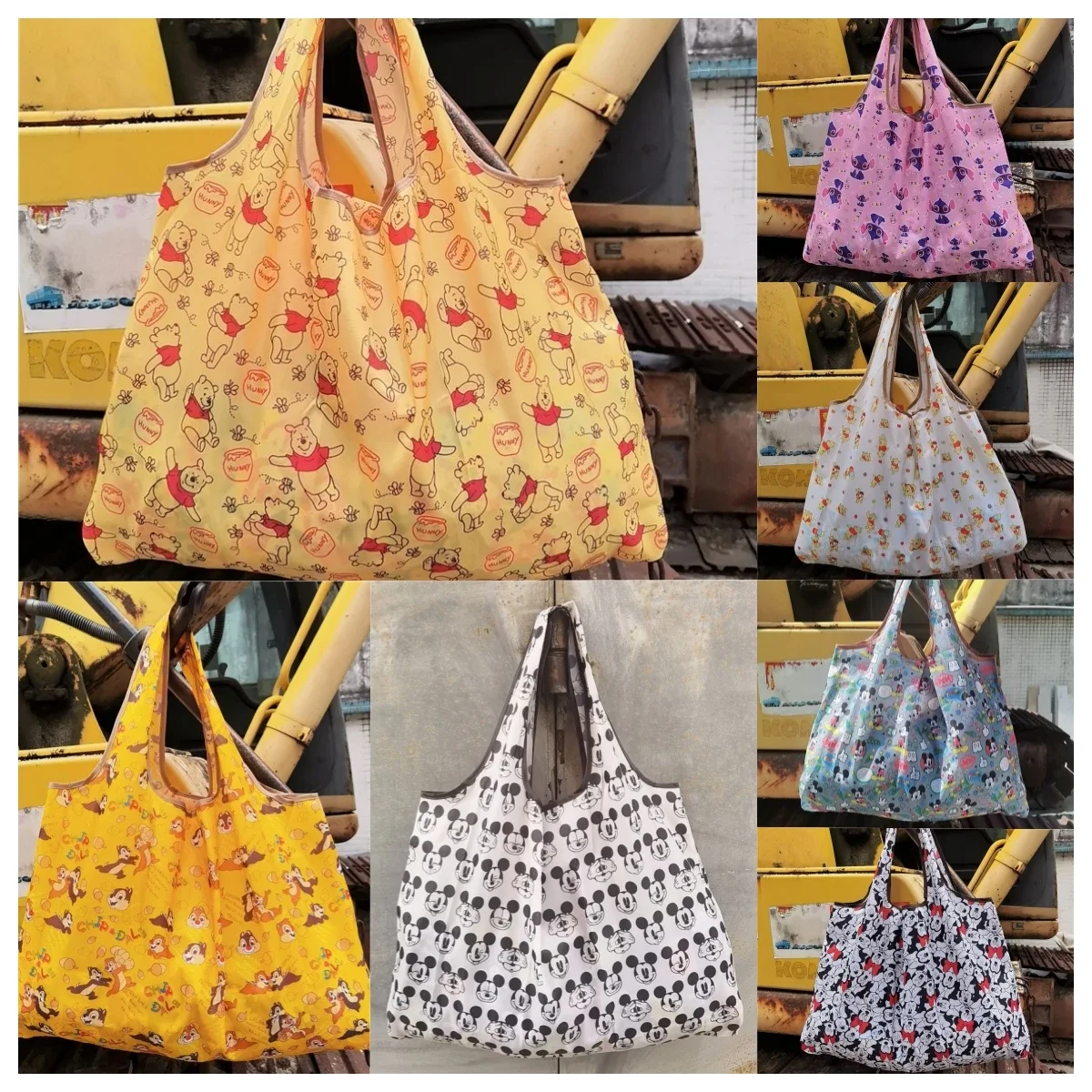 디즈니 미키 마우스 도널드 덕 걸스 핸드백, 만화 방수 쇼핑백, 여성용 토트백, 접이식 휴대용 보관 가방 