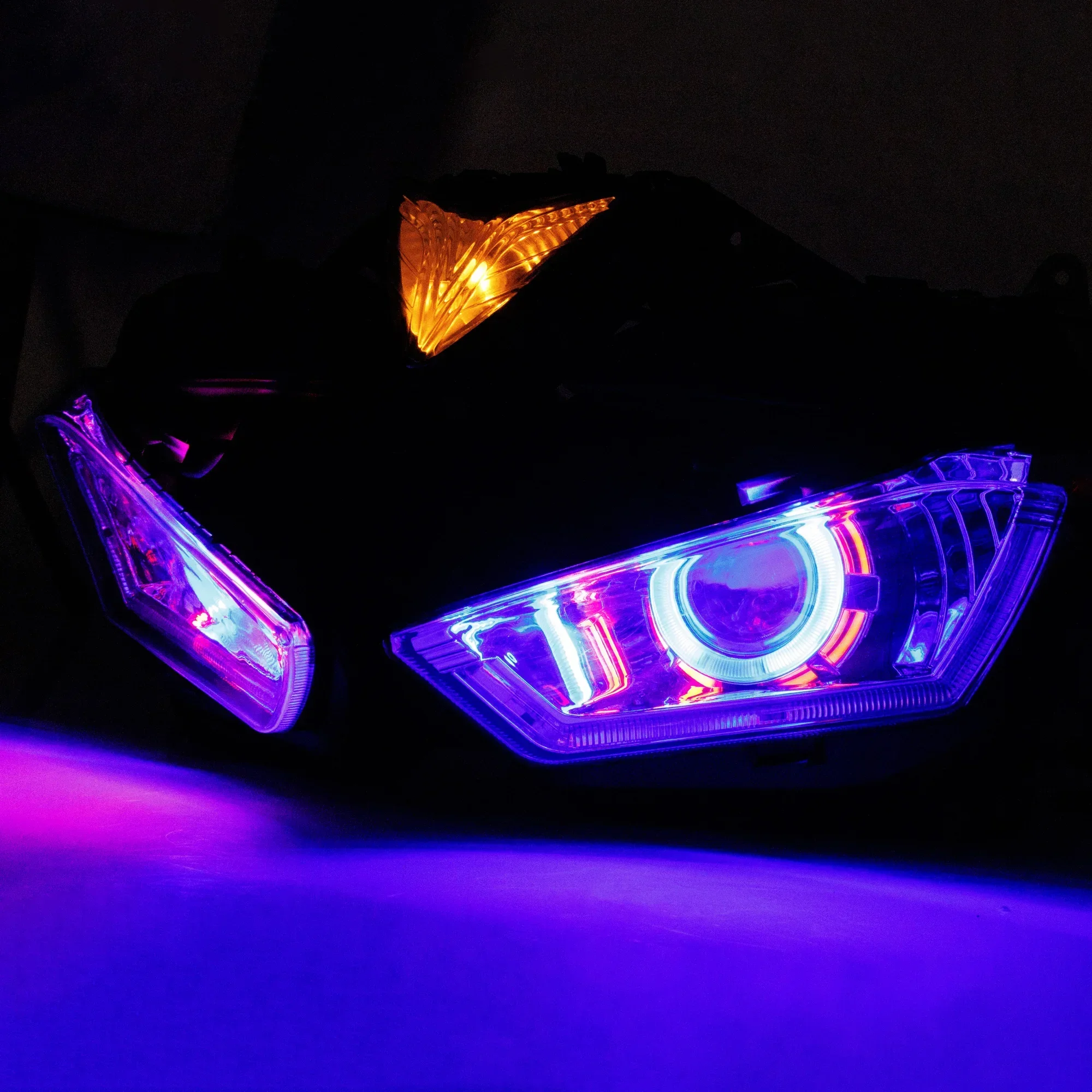 YZF R25 R3 HID プロジェクター イカリング ヘッドライト YZF-R3用 YZF