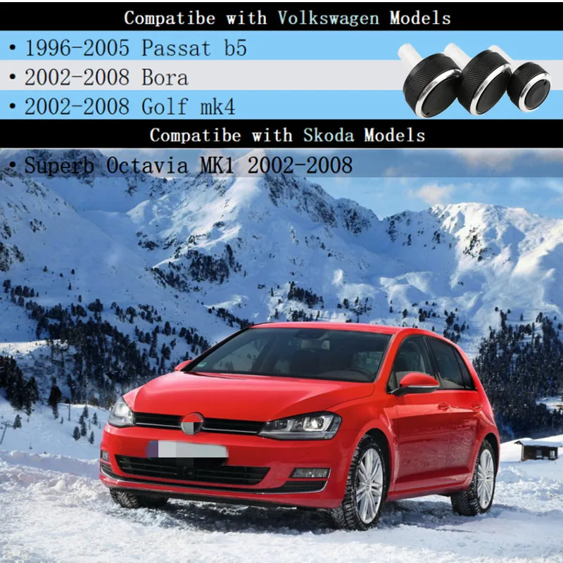 차량용 에어컨 컨트롤패널 열 제어 단추, VW 파사트 B5 보라 골프 4 MK4 액세서리, 스코다 슈퍼 옥타비아 MK1