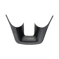 Luxury Car Steering Wheel Button Frame Trim - Interior Decorative Accessory (Black carbon)