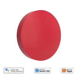 Wireless Smart Button Scene Switch, 3 - Actions Control, Zigbee - Compatible, App - Enabled for Seamless Home and Office Automation (Red)
