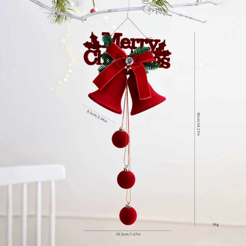 Christmas Ball Ornament Nordic Bells Christmas Tree Hanging Pendants Decorations For Home New Year Party Supplies Gifts