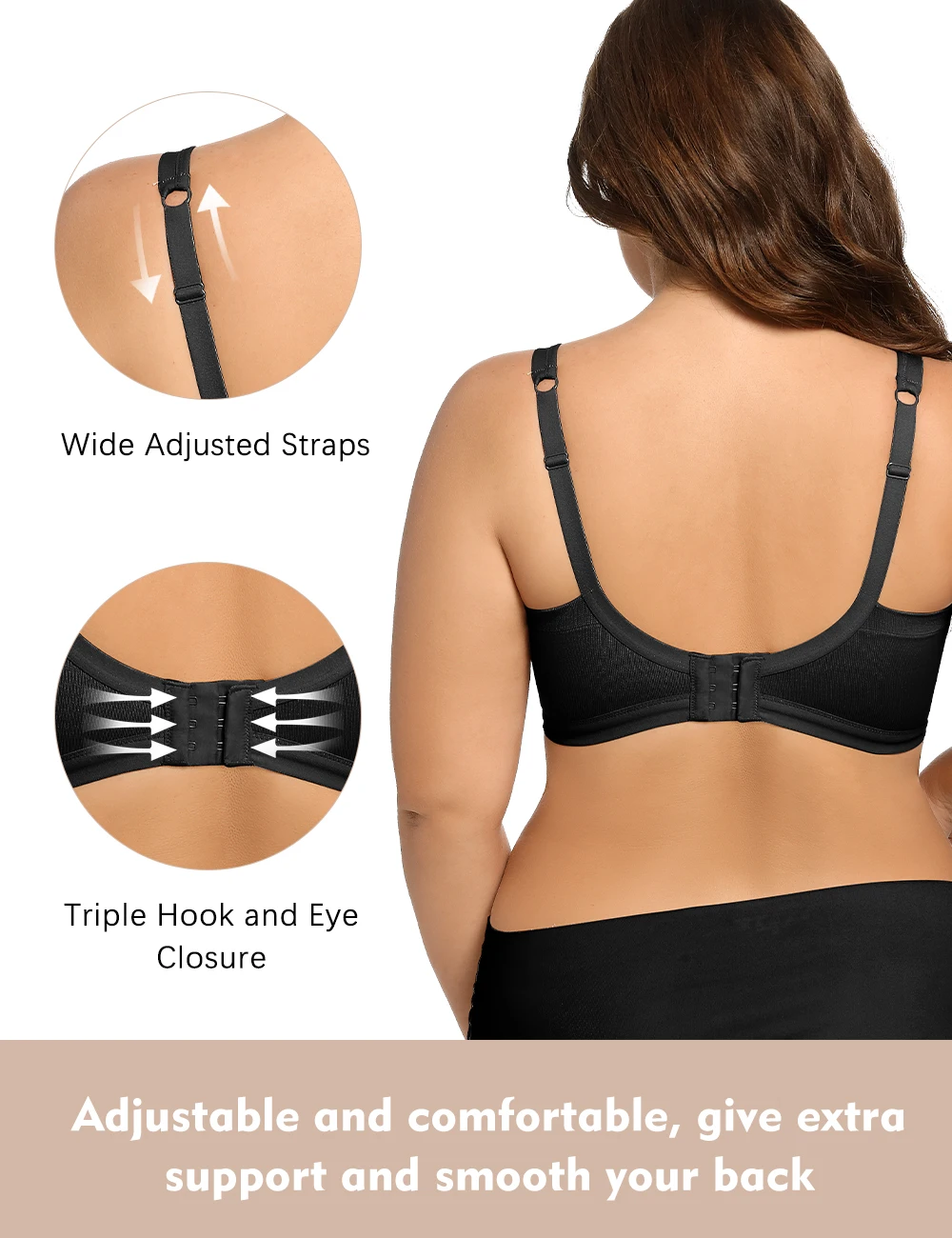 Seamless Bra Women Comfort Wireless Full-Coverage Bras Female Push Up Sexy Lingerie Underwear Wide Shoulder Straps Intimates