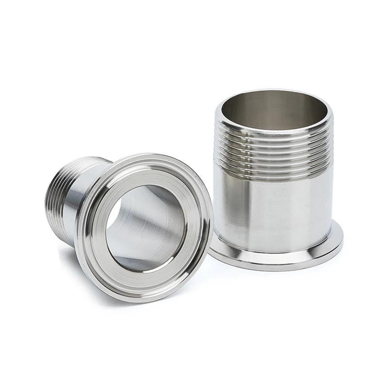 Encaixe de Tubulação Roscado Masculino Sanitário Tri Clamp Virola Adaptador Homebrew Cerveja Vinho Ss304 Aço Inoxidável