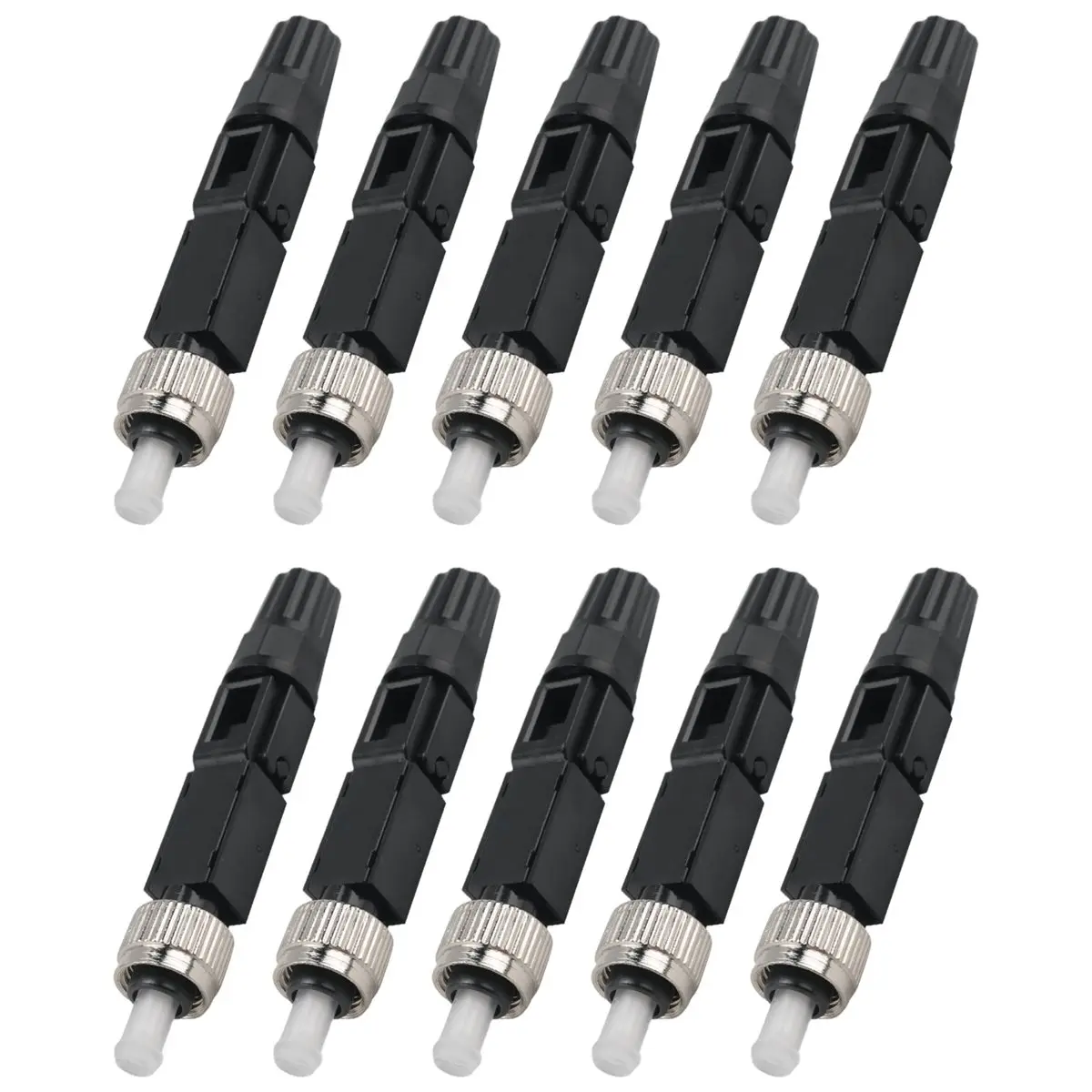 AT326 도착-10Pcs FC 단일 모드 콜드 스플라이스 광섬유 케이블 스플라이스 커넥터 사전 매립형 광섬유 퀵 커넥터