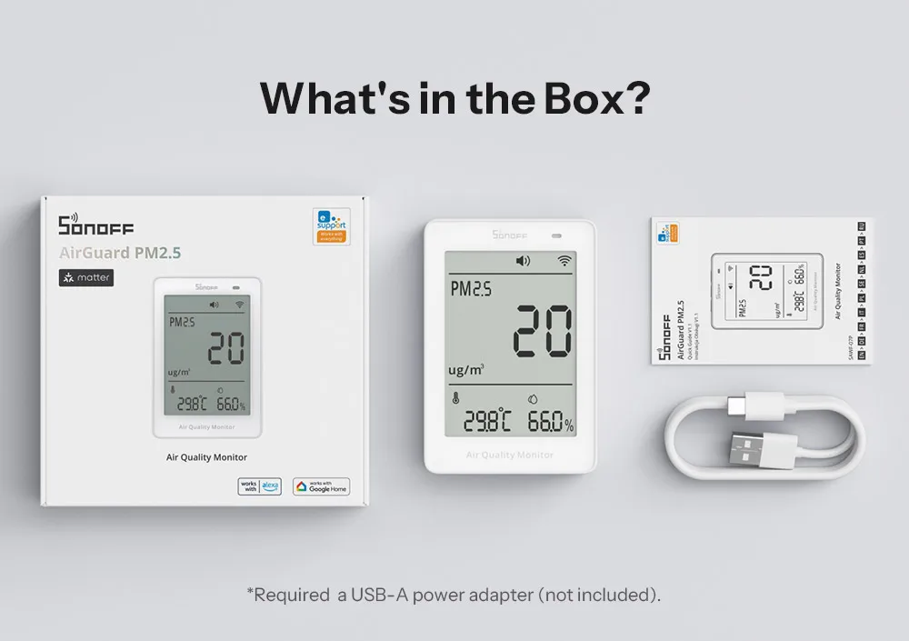SONOFF SAWF-07P AirGuard PM2.5/PM10 Matter Over Wi-Fi Air Quality Monitor Matter Kompatible Smart Integration Alexa Apple Home – Detail 16