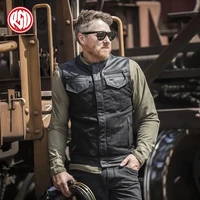 RSD Temple Gilet moto hommes Veste Original classique en cuir de Buffalo Vintage Gilet maille automne et hiver chaud imperméable 4