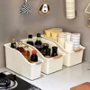 2/3pcs Plastic Under Sink Organizer with Wheels, Bottle Organization Bins Kitchen Cabinet Organizers Plastic Basket for Under 4