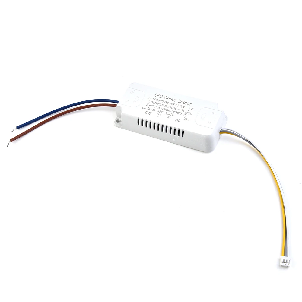 천장 조명 샹들리에 교체용 LED 드라이버, 3 색 변압기, 260-280mA, 8-24Wx2, 20-40Wx2, 30-50Wx2, 40-60Wx2, 50-70Wx2
