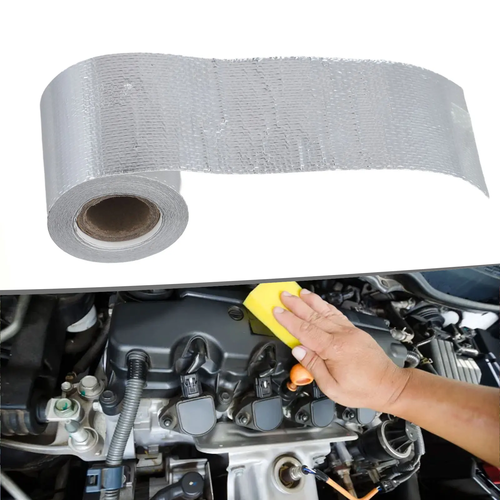 자동차 배기용 헤더 파이프 고온 테이프 자동차 배기 파이프 랩 엔진 성능 향상