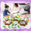 Flower Garden Building Toys Set For Kids STEM Educational Activity for Preschool Toddler Creativity Stacking Block Games Gift 4