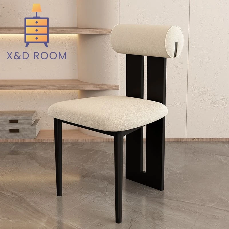 X&D Nordic Light Luxury Solid Wood Dining Chair For Home Use Simple Soft Package Back Up Chair Modern Fashion Commercial