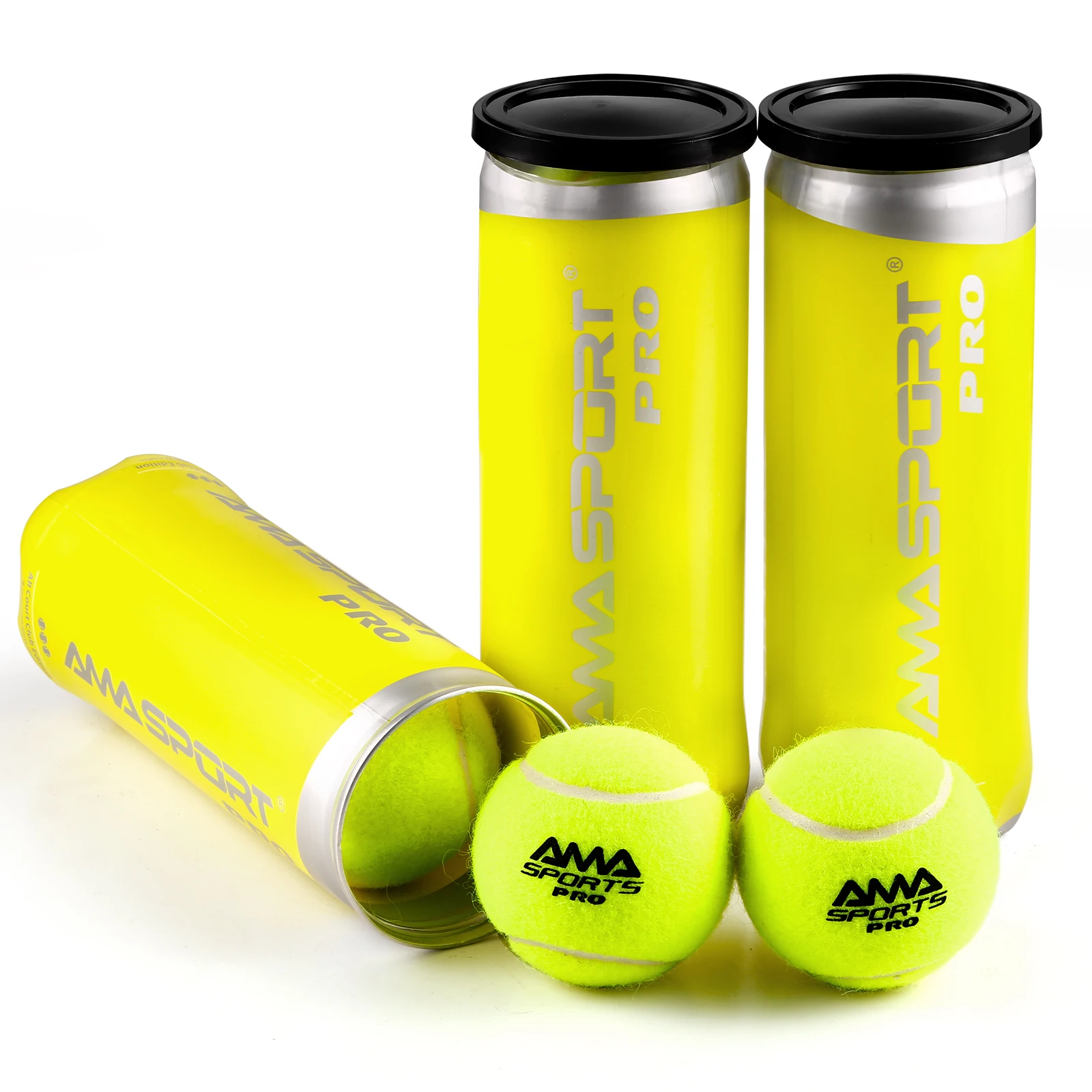 AMASPORT Tennis Balls PRO Padel Balls 45% Wool Tennis Competition Training Ball 3/6 Pack