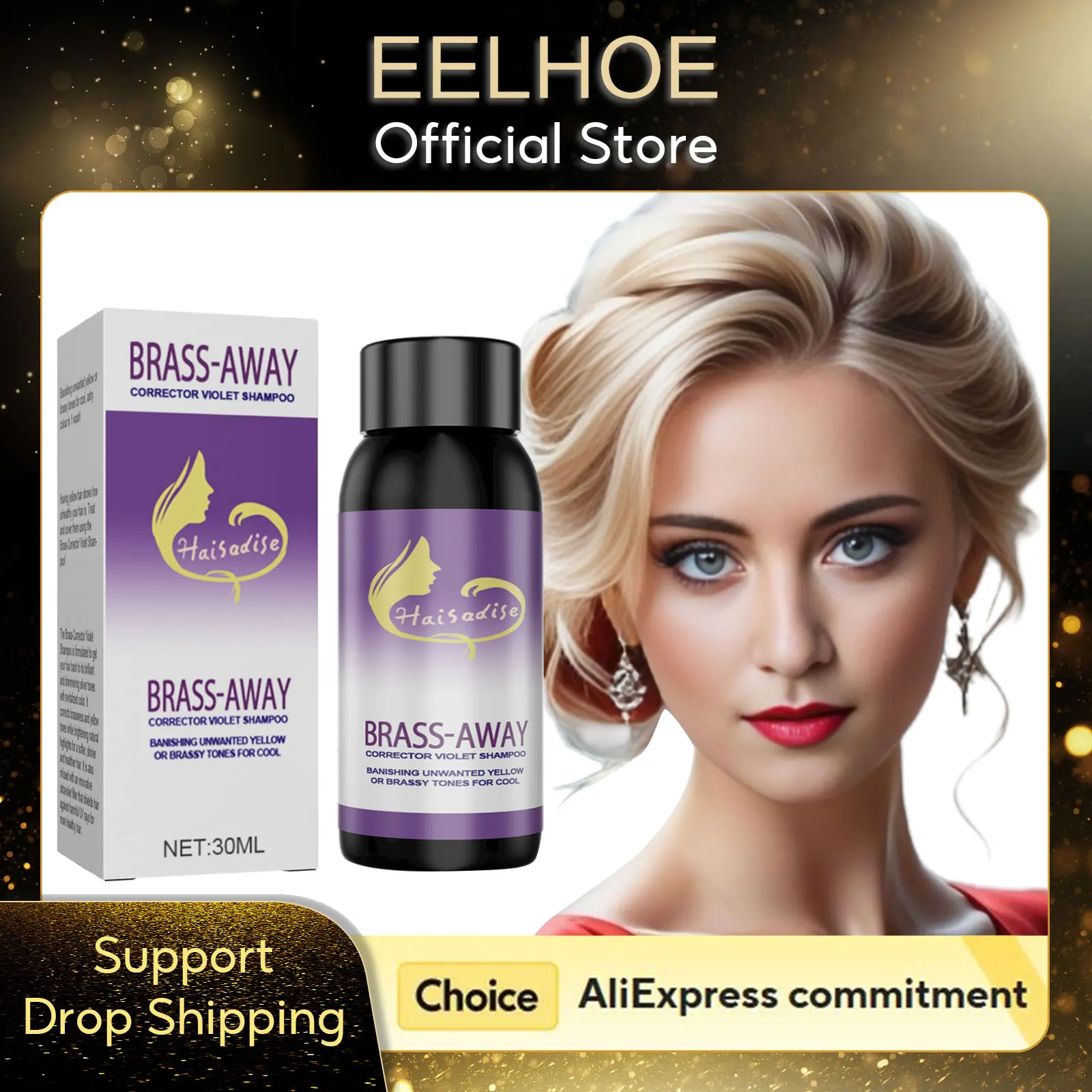 Purple Shampoo for Blonde Hair - Remove Yellow Tones, Strengthen & Repair Color-Treated Hair