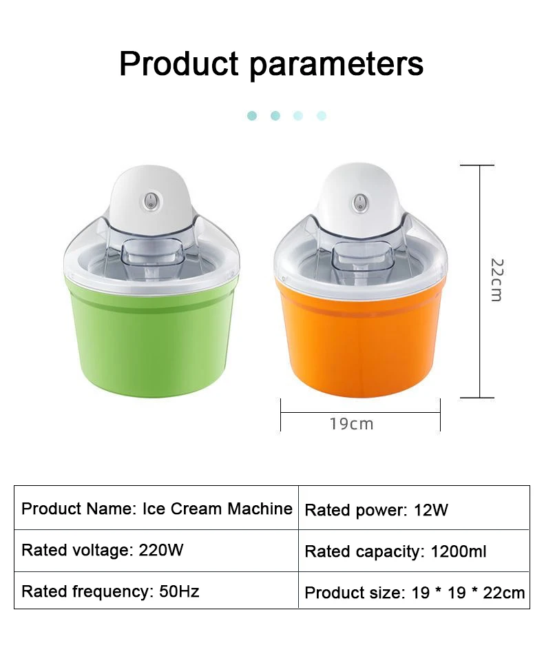 DMWD Household Electric Ice Cream Maker 1200ml Automatic DIY Child Ice Cream Machine Frozen Yogurt Machine High Quality 220V 6