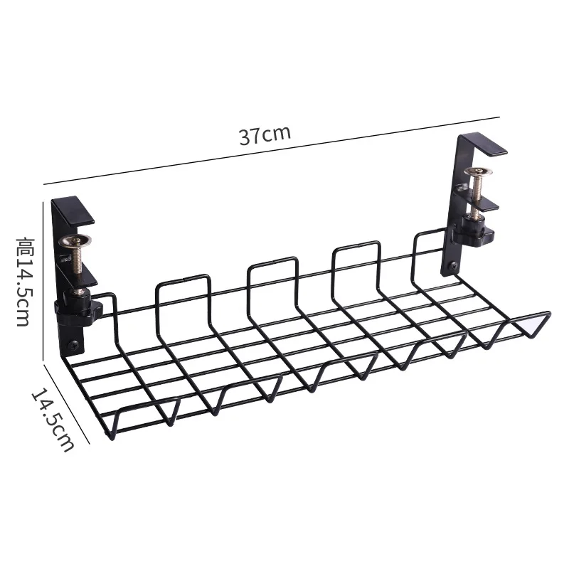 Under Wire Cable Shelf Basket Desk Rack Electric Organizer Box Cable  Management Under Desk Cable Organizer For Computer TV - AliExpress