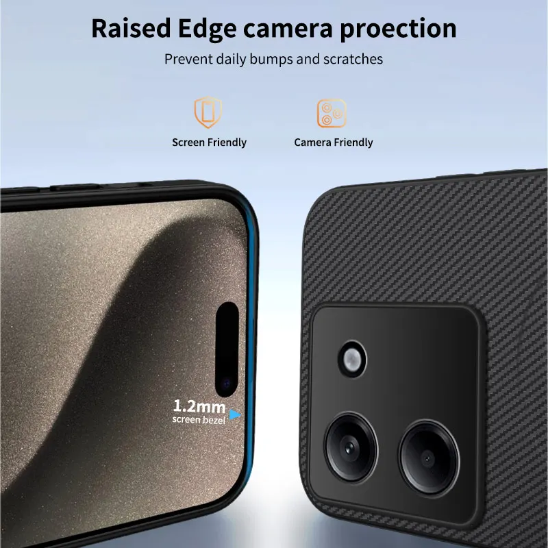 Premium Carbon Fiber Magnetic Protective Back Cover - Soft Silicone Design