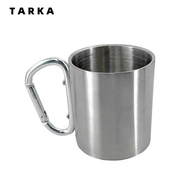 TARKA Camping Water Cup – Stainless Steel 220/300ml Portable Outdoor Mug 1