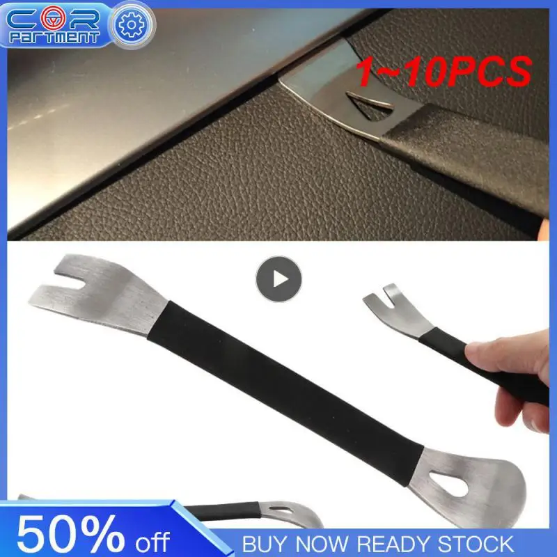 

1~10PCS Car Trim Removal Tool Stainless Steel Durable Two-end Trim Removal Level Pry Tools Door Panel Audio Terminal Fastener