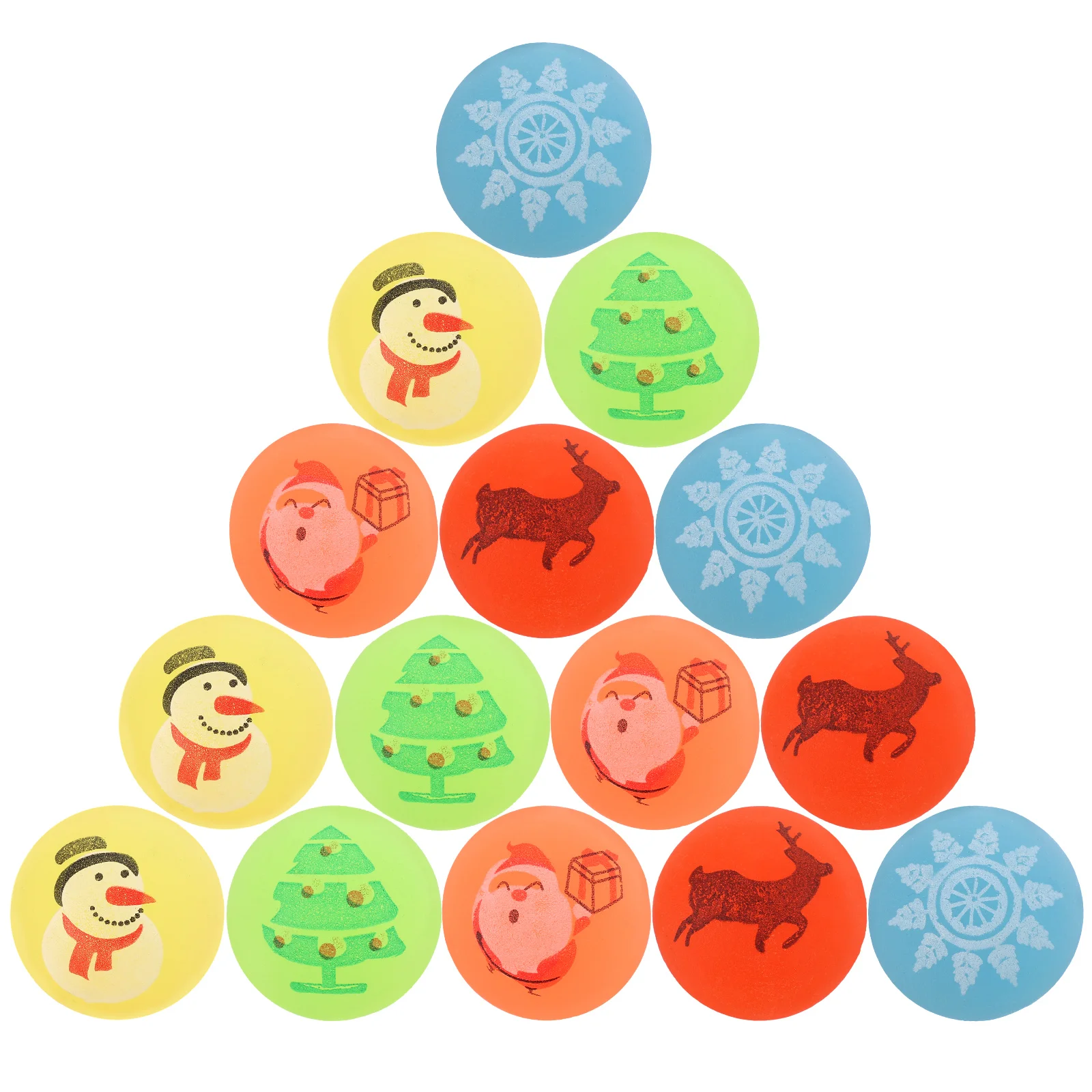 

24pcs Christmas Themed Bouncy Balls Glow in Dark Bouncy Balls Bouncing Balls Party Favors