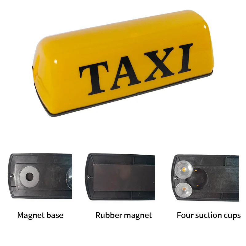 36cm Taxi Roof Sign - Aerodynamic Magnetic Cab Top Lamp, 12V White LED Light 1 thumbnail image