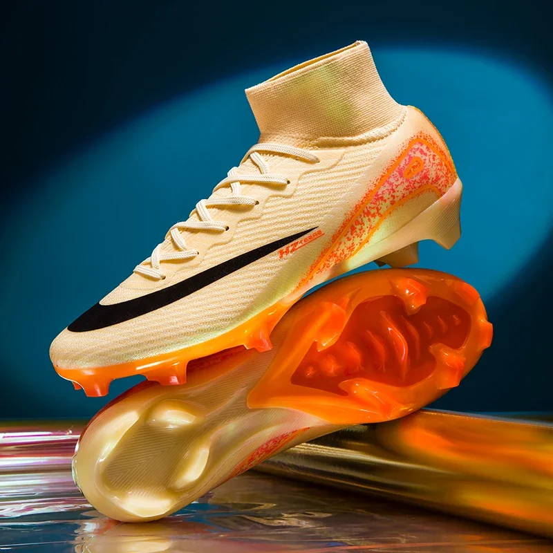 Men Soccer Shoes Long Spikes Indoor Football Boots TF/FG Sneakers Outdoor Sports Shoes Match