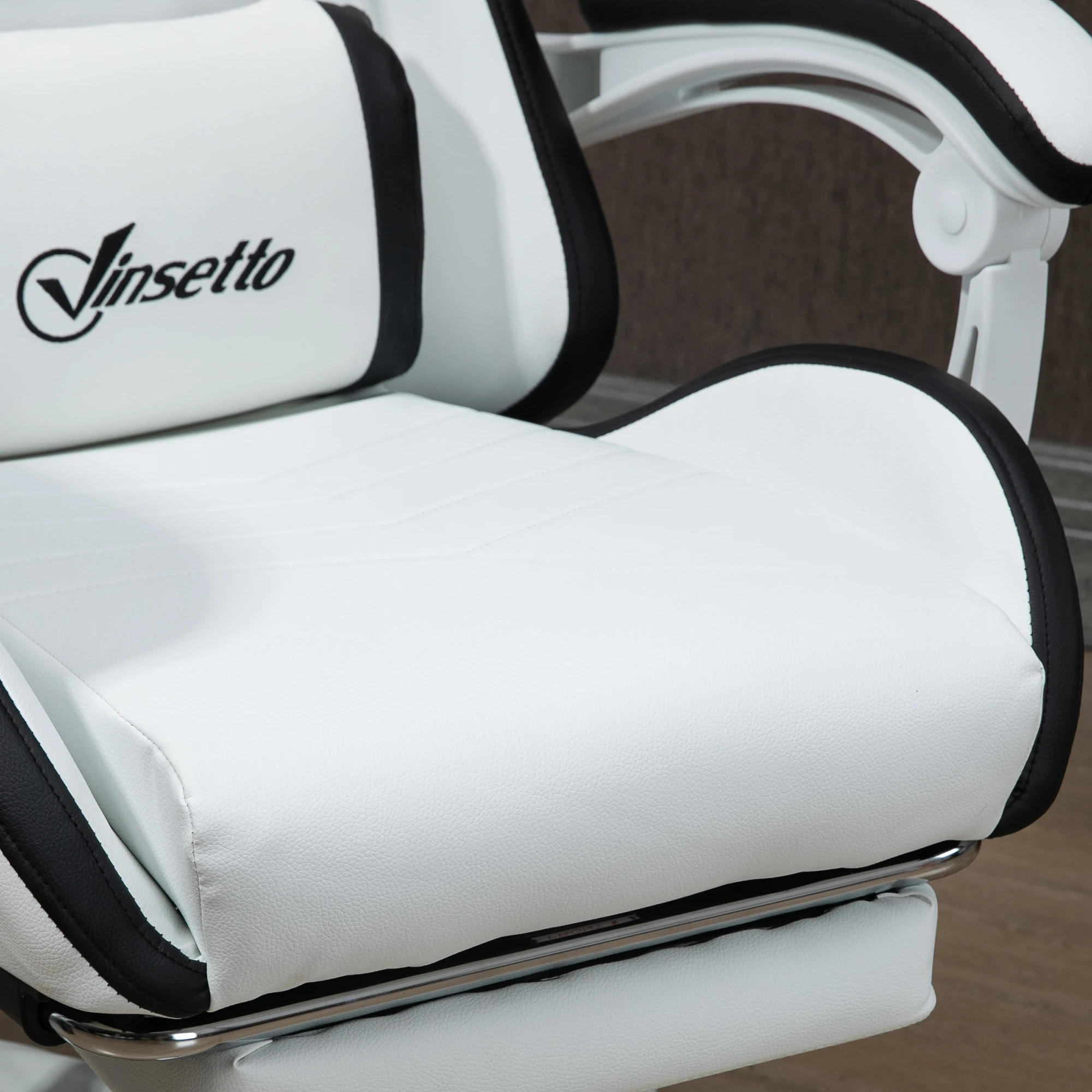 Vinsetto Racing Gaming Stoel, verstelbare PU lederen computerstoel met