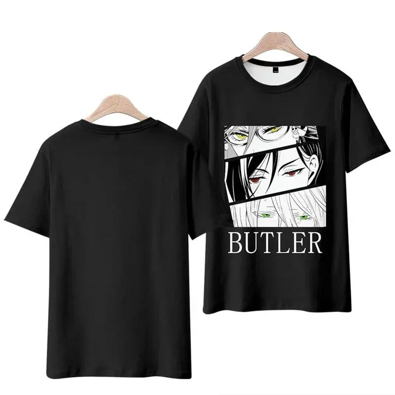 Black butler anime 3d t-shirt clothing men women t-shirts tops o-neck short sleeve harajuku unisex t-shirts t-shirt