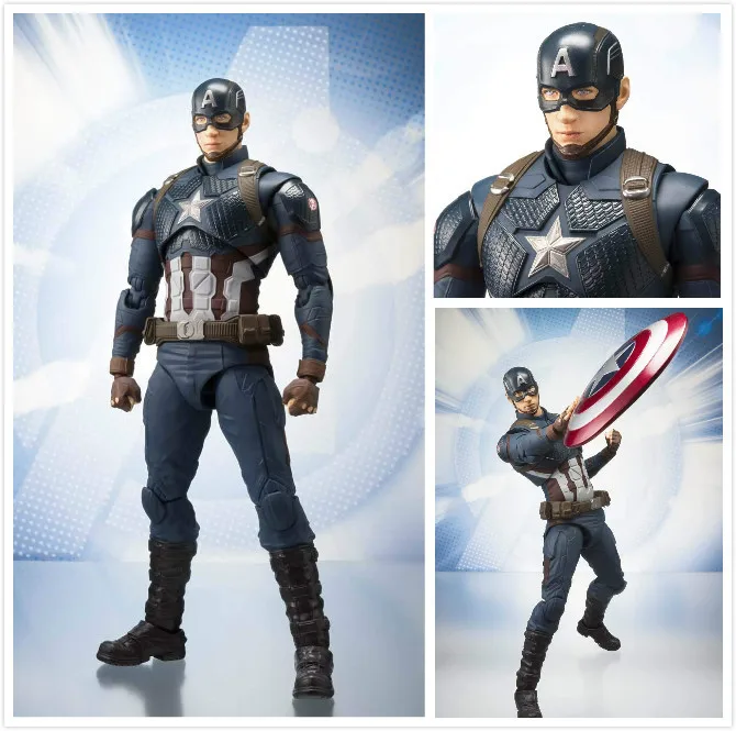 thumbnail image 1 of Marvel SHF Los Vengadores Iron Man Thanos Capitán América Spider-Man Figura móvil Modelo hecho a mano regalo favorito de los niños caja de color, 1 of 5