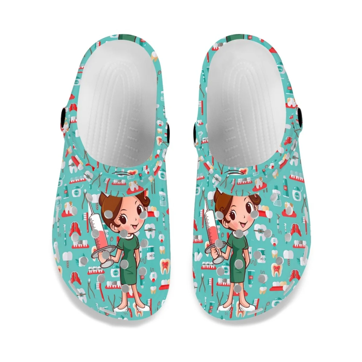 Breathable Nursing Shoes Summer Medical Design Printed Non-slip Indoor Shower Slippers Comfortable Outdoor Beach Couple Slides