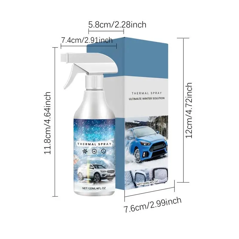 Windshield Ice Melt Spray Windshield Deicer Car Deicer Winter Car Accessories Defrost Spray De-Icer Liquid