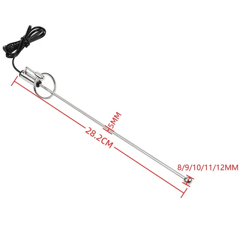 Male Stainless Steel Penis Plug Electric Stimulation Urethral Catheter Bi-polar Electro Shock Metal Cock Ring Dilator Sex Toy silicone urethral dilator urethral dilator