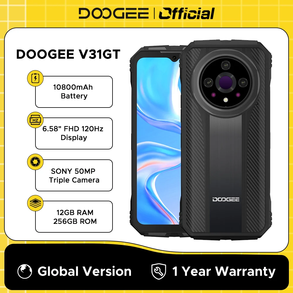 Global Version DOOGEE V31GT Rugged Phone 6.58