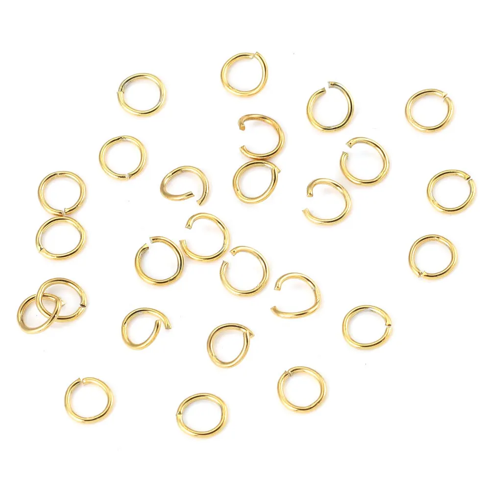 100pcs Gold-plate Stainless Steel Open Jump Rings For Jewelry Making DIY  Jump Ring For Jewelry