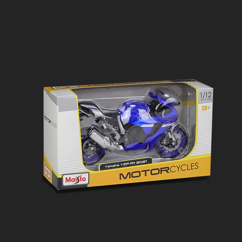 Maisto Yamaha YZF R1 1:12 Scale diecast Metal Model Miniature Show  Motorcycle, for Collectors, Gifting, Décor and Love of Biking