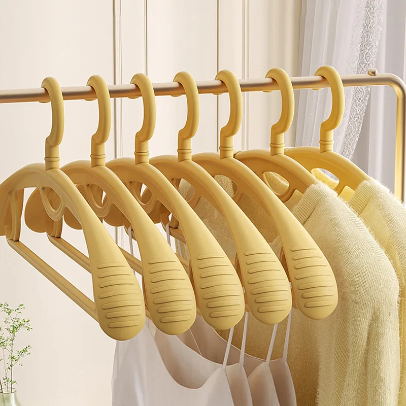 Clothes store clothes rack thick wide shoulder non-slip winter clothes drying rack hangers no trace support 3