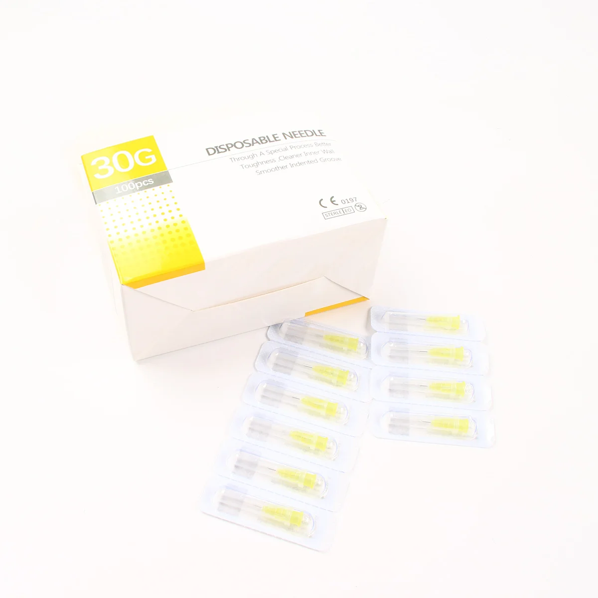 100Pcs/box 30G 4mm 8mm 13mm Disposable Needle Sterile Steel Tip Needle Painless Injector Micro Hypodermic Beauty Tool