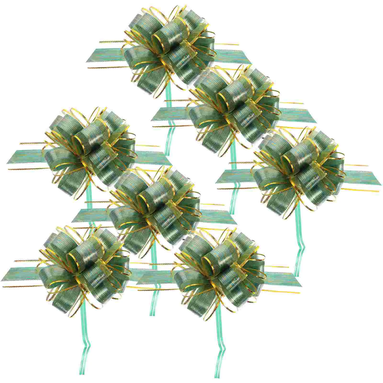 

20 Pcs Three-dimensional Ball Flower Christmas Gift Packaging Latte (green) 20pcs Pull Festival Bows Plastic Knot