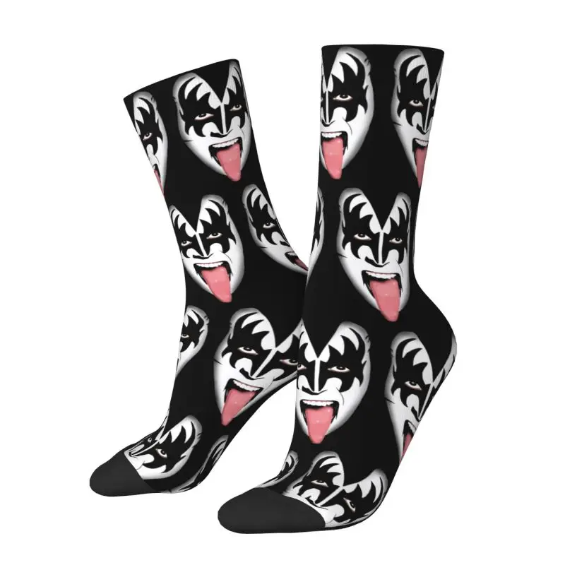 Fashion The Demon Kiss Band Gene Simmons Socks Donna Uomo Warm 3D Printed Sports Basket Socks