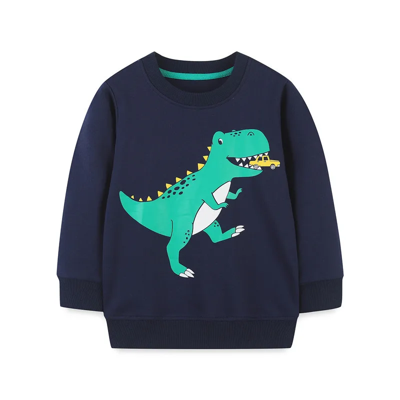 

Jumping Meters New Arrival Boys Sweatshirts Cotton Dinosaurs Print Hot Selling Children's Clothes Cotton Baby Hoodies Shirt Kids